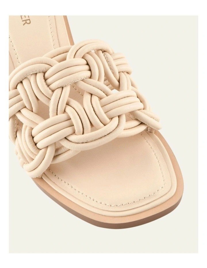 Cielo Mid Heel Leather Sandals in Vanilla image 4