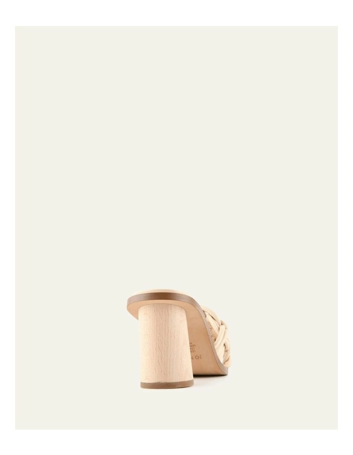 Cielo Mid Heel Leather Sandals in Vanilla image 5