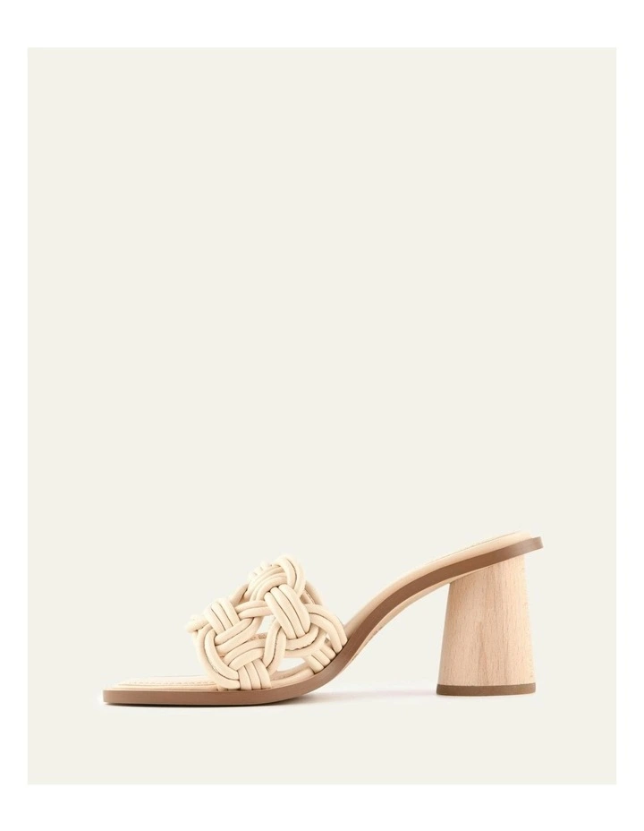 Cielo Mid Heel Leather Sandals in Vanilla image 6