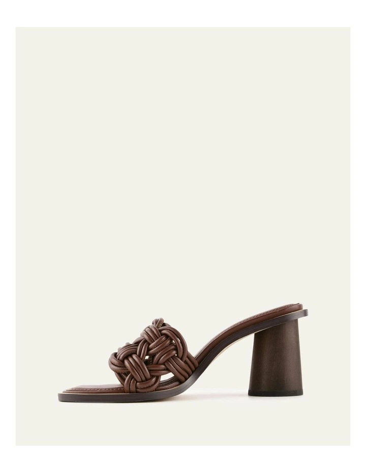 Cielo Mid Heel Leather Sandals in Pecan image 5