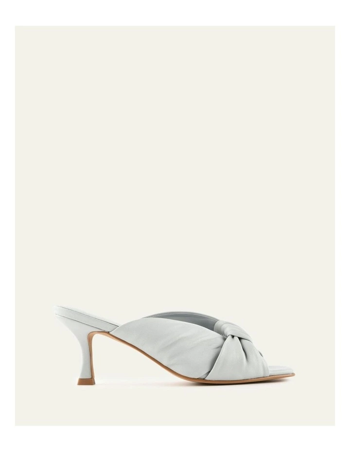 Essence Mid Heel Leather Sandals in Dusk Blue image 1