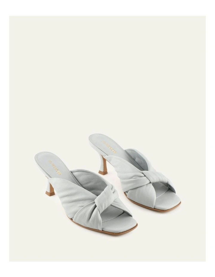 Essence Mid Heel Leather Sandals in Dusk Blue image 2