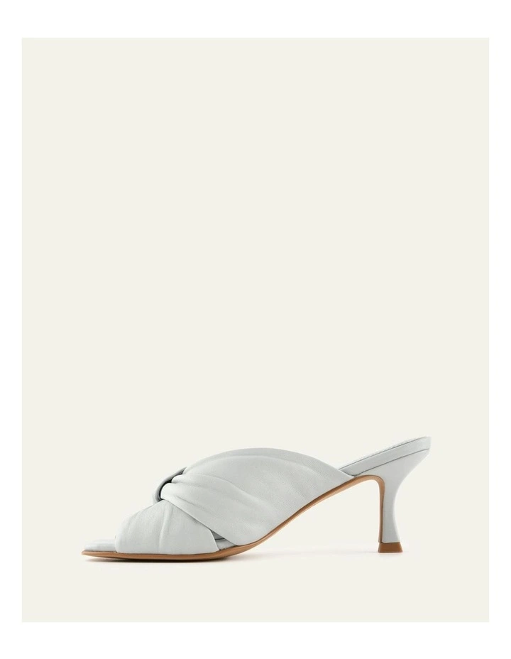 Essence Mid Heel Leather Sandals in Dusk Blue image 5