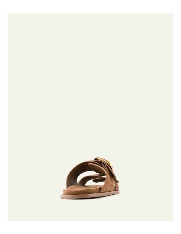 Sol Flat Suede Sandals in Biscuit Brown image 5