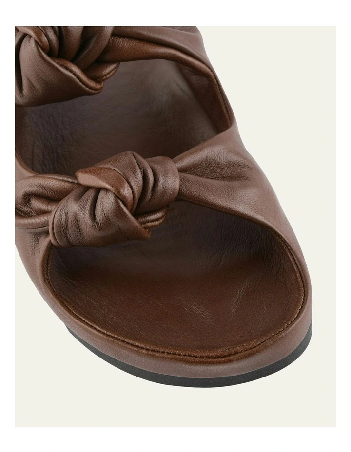 Blossom Flat Sandals in Pecan Leather image 4