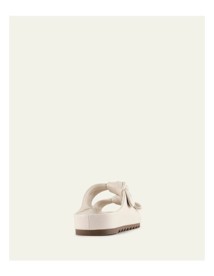 Blossom Flat Sandals in Off White Leather image 5