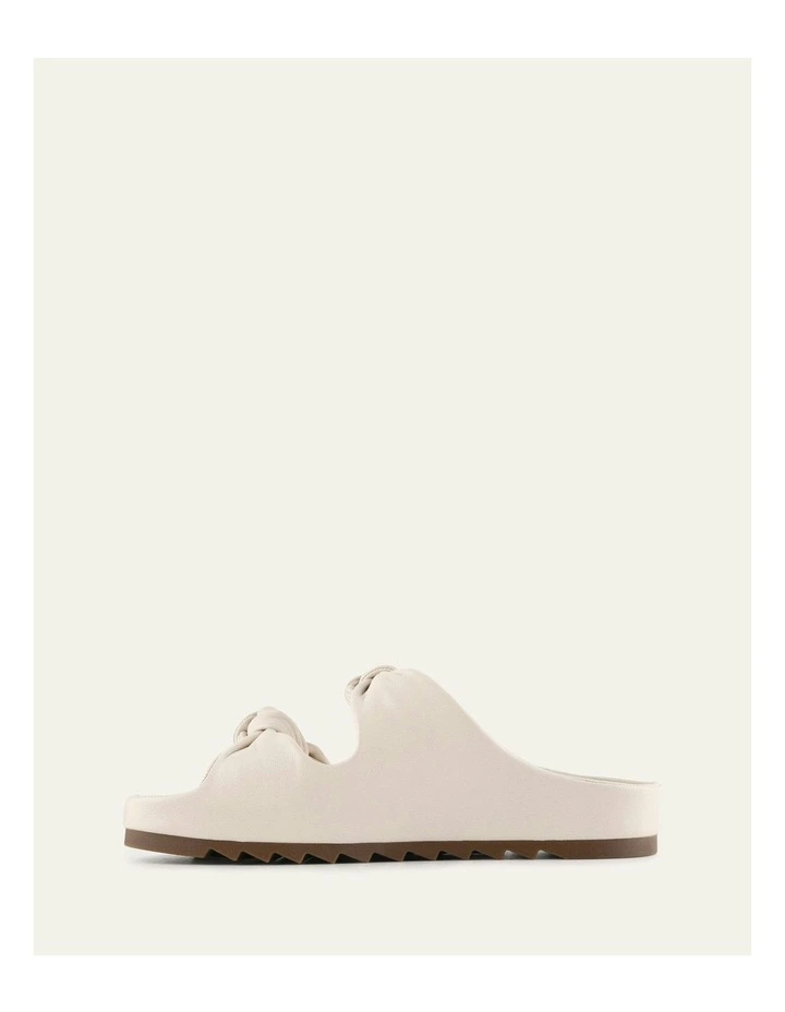 Blossom Flat Sandals in Off White Leather image 6