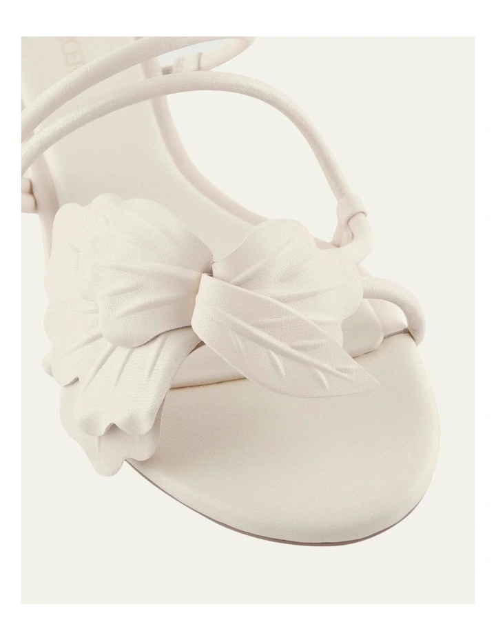 Blaze Mid Heel Sandals in Vanilla Leather image 3