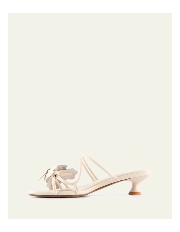Blaze Mid Heel Sandals in Vanilla Leather image 5