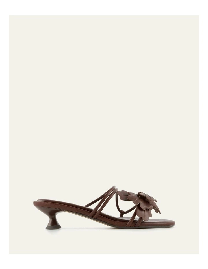 Blaze Leather Mid Heel Sandals in Pecan image 1