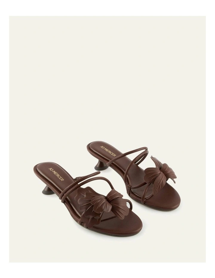 Blaze Leather Mid Heel Sandals in Pecan image 2