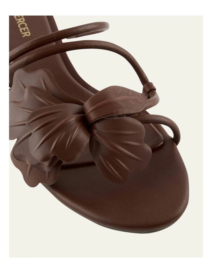 Blaze Leather Mid Heel Sandals in Pecan image 3