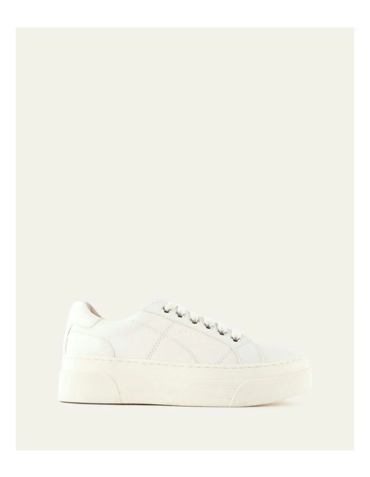 Trinny Leather Sneakers in White image 1