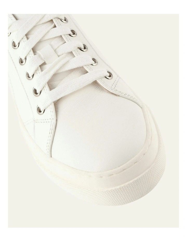 Trinny Leather Sneakers in White image 3