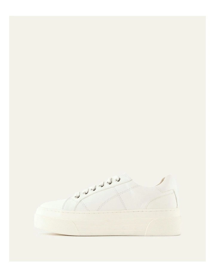Trinny Leather Sneakers in White image 5