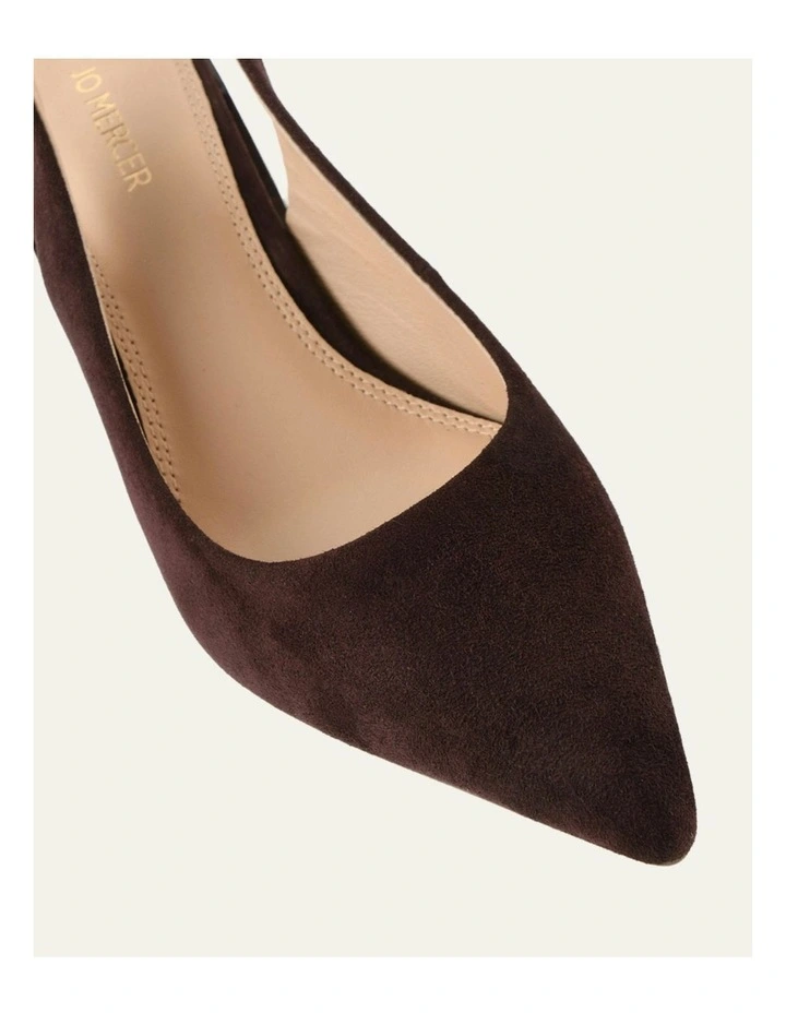 Glide Suede Mid Heels in Bitter Choc image 3