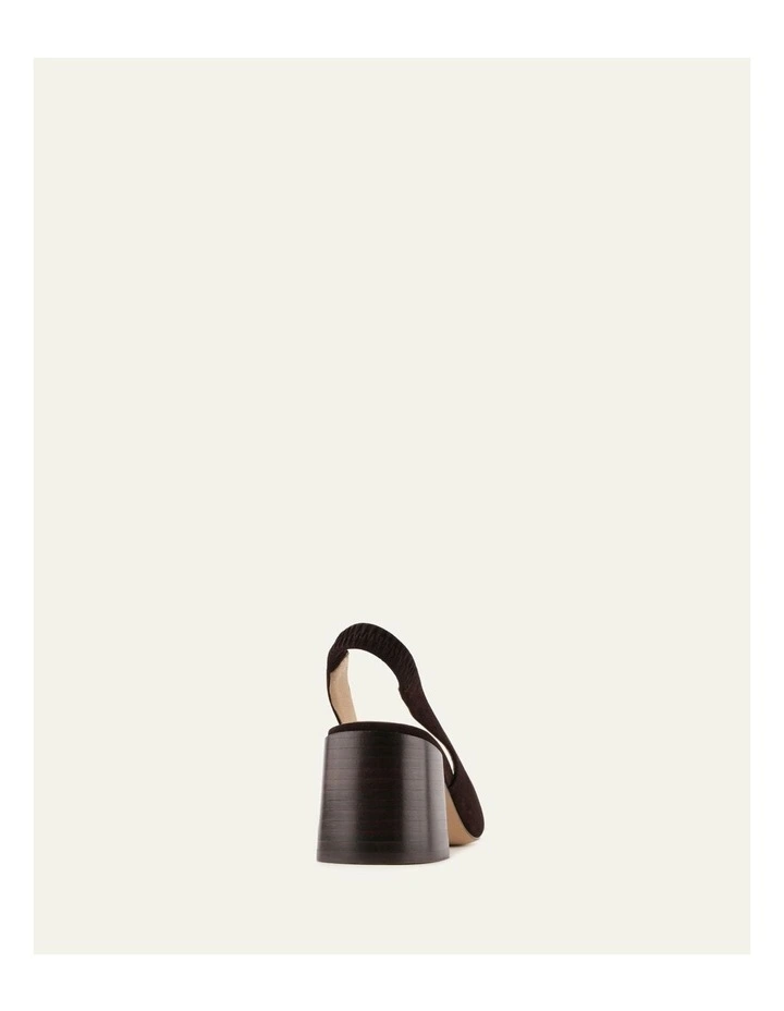 Glide Suede Mid Heels in Bitter Choc image 4