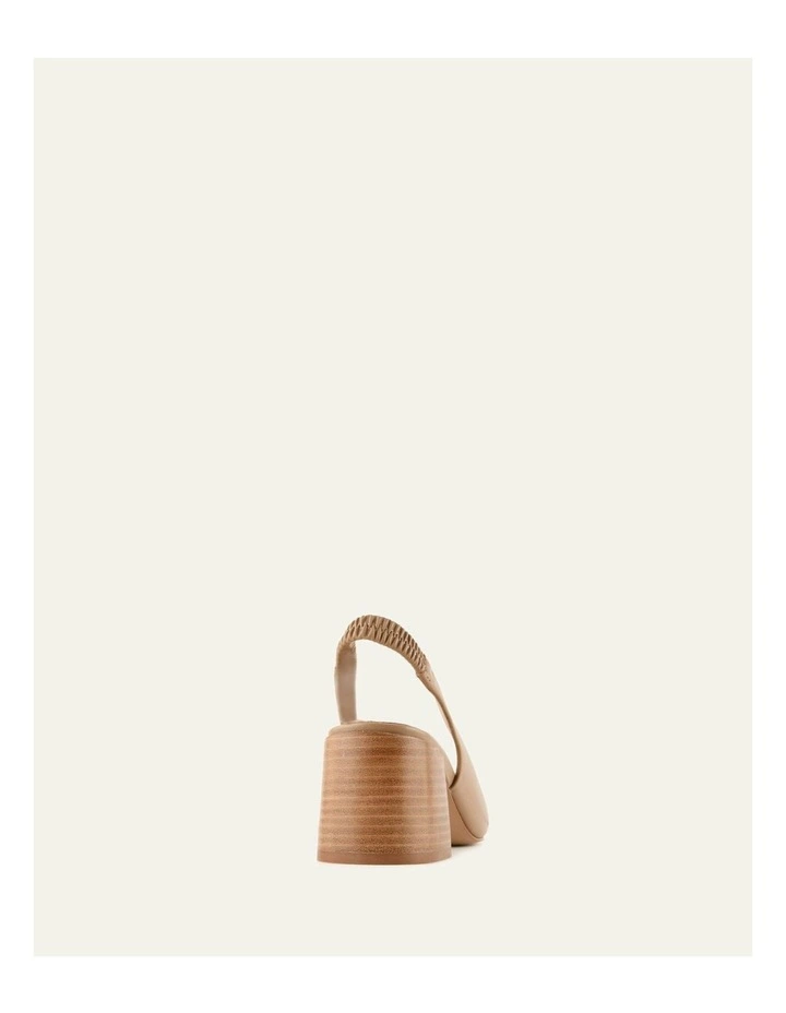 Glide Leather Mid Heels in Tan image 4