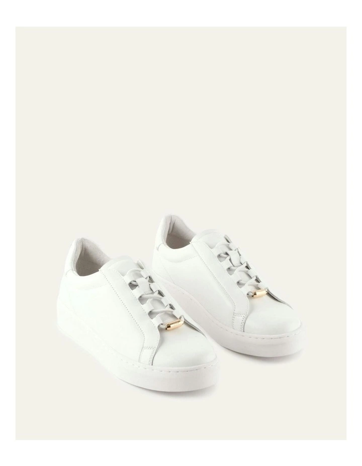 Hawke Leather Sneakers in White image 2