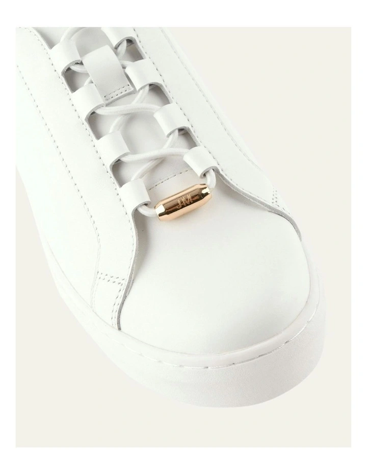 Hawke Leather Sneakers in White image 3