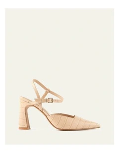 Dawn Croc High Heels in Beige