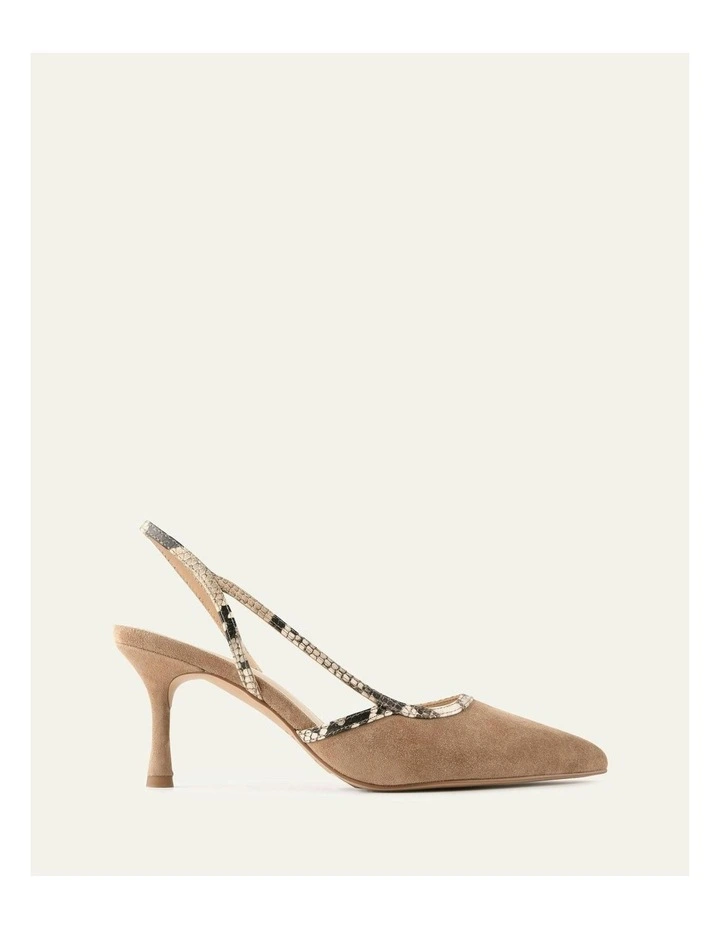 Beck Mid Heels Latte Suede in Brown image 1