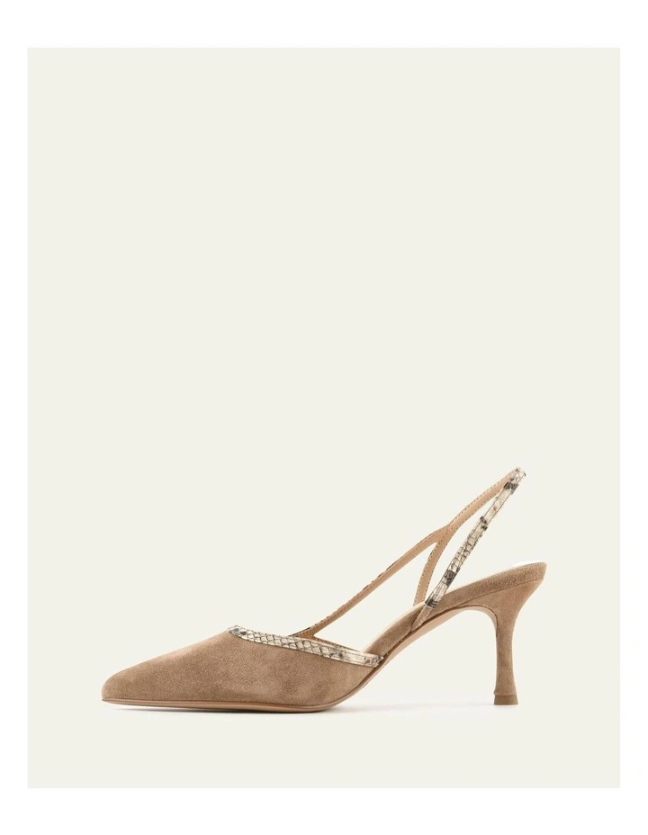 Beck Mid Heels Latte Suede in Brown image 5