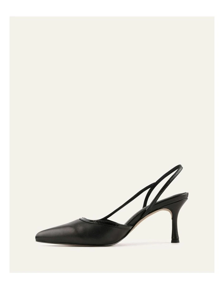 Beck Mid Heels Leather in Black image 5