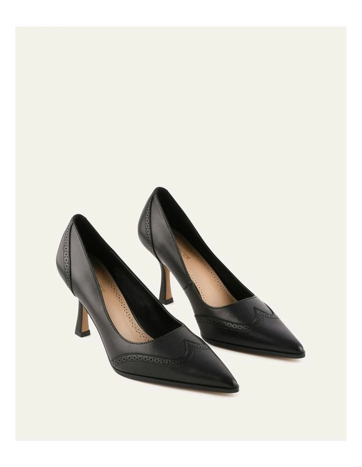 Alice High Leather Heels in Black image 2