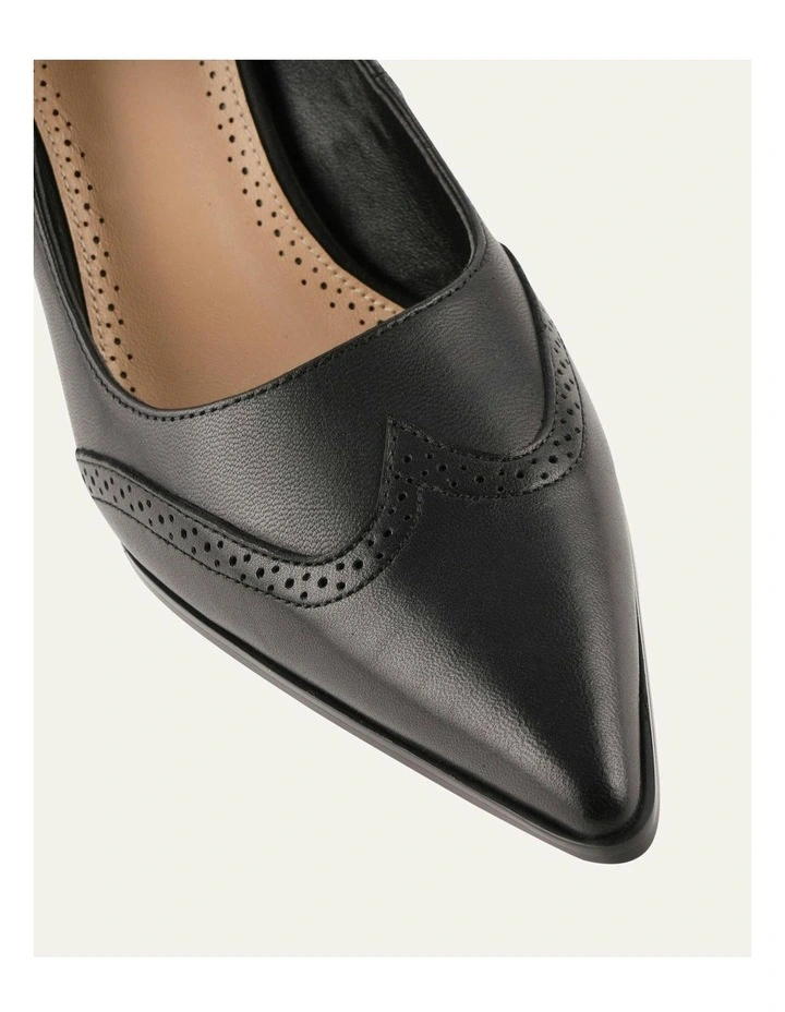 Alice High Leather Heels in Black image 3