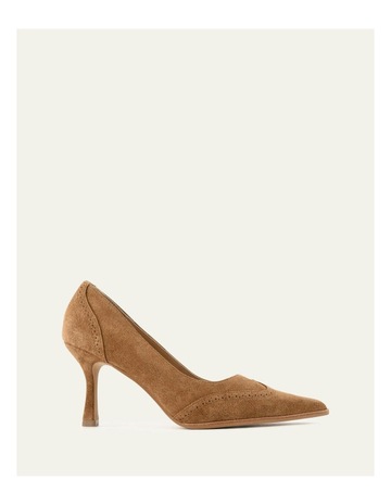 Alice High Biscuit Suede Heels in Brown