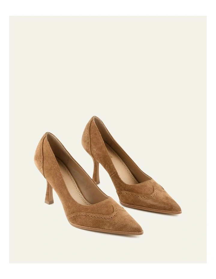 Alice High Biscuit Suede  Heels in Brown image 2