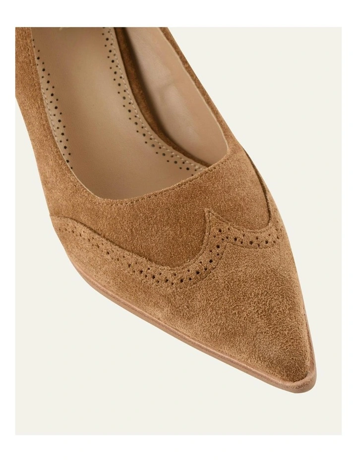 Alice High Biscuit Suede  Heels in Brown image 3