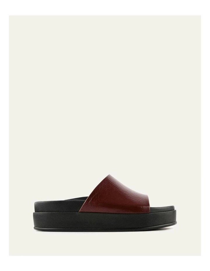 Wesley Mulberry Leather Flat Sandals in Brown image 1