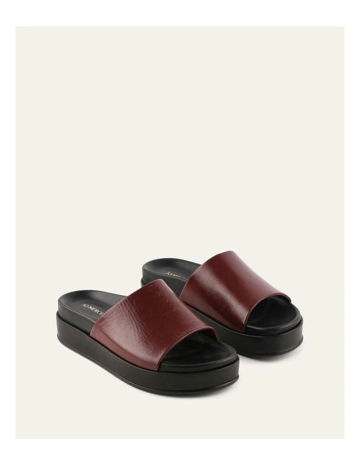 Wesley Mulberry Leather Flat Sandals in Brown image 2
