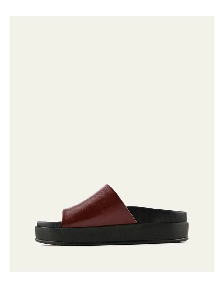 Wesley Mulberry Leather Flat Sandals in Brown image 4