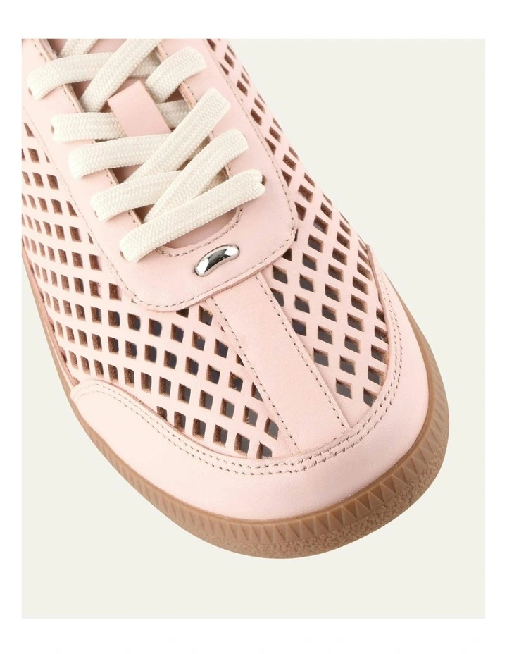 Lido Leather Sneakers in Pale Pink image 3