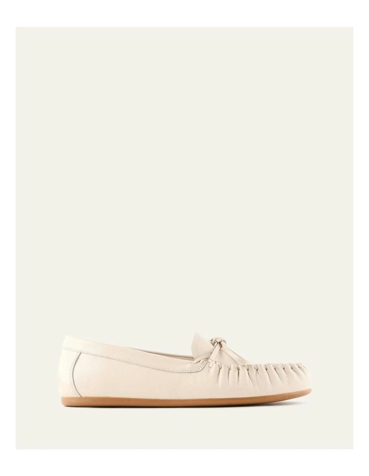 Griffin Leather Loafers in Off White image 1