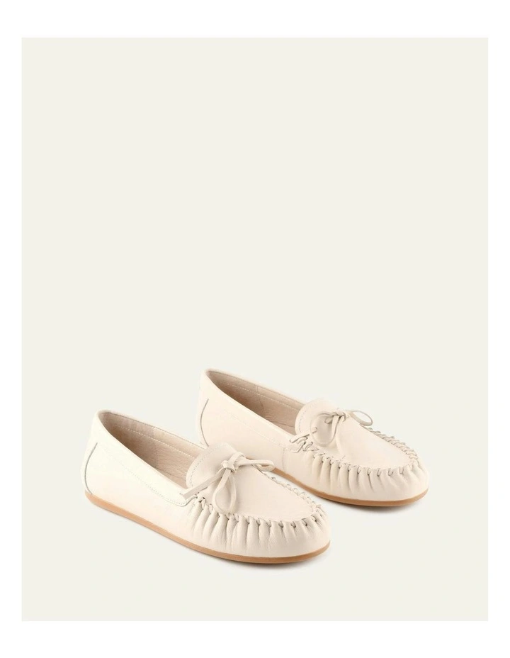 Griffin Leather Loafers in Off White image 2