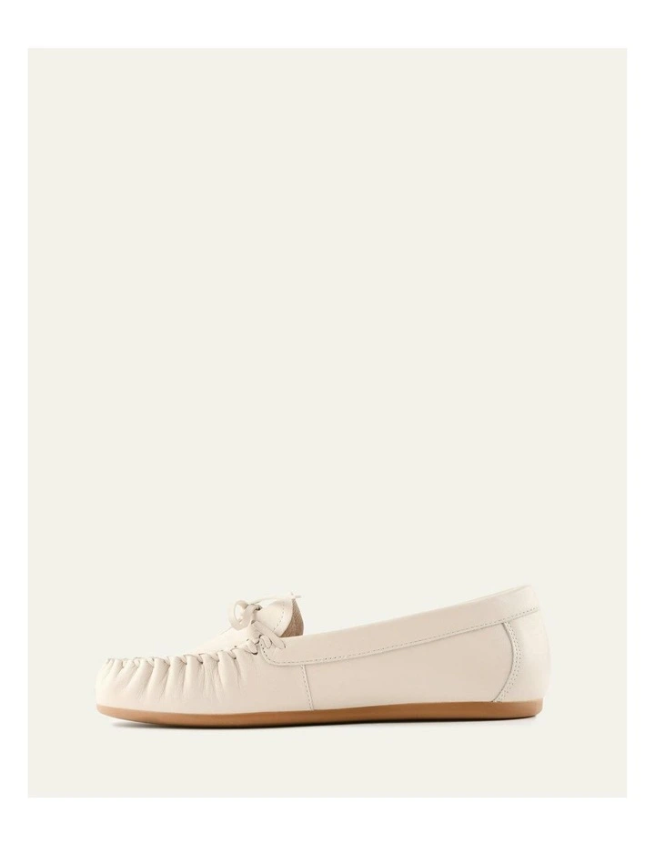Griffin Leather Loafers in Off White image 5