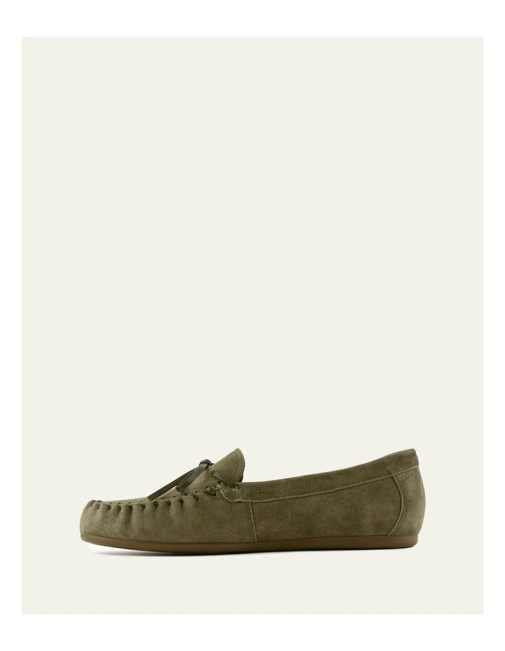 Griffin Suede Loafers in Olive image 5