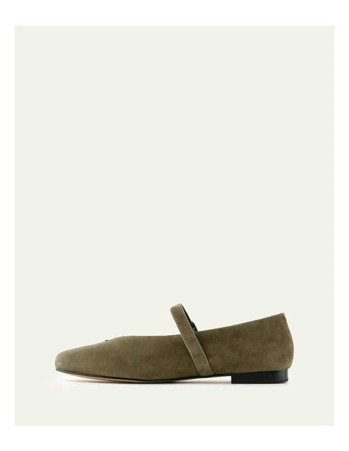 April Casual Suede Flats in Olive image 5