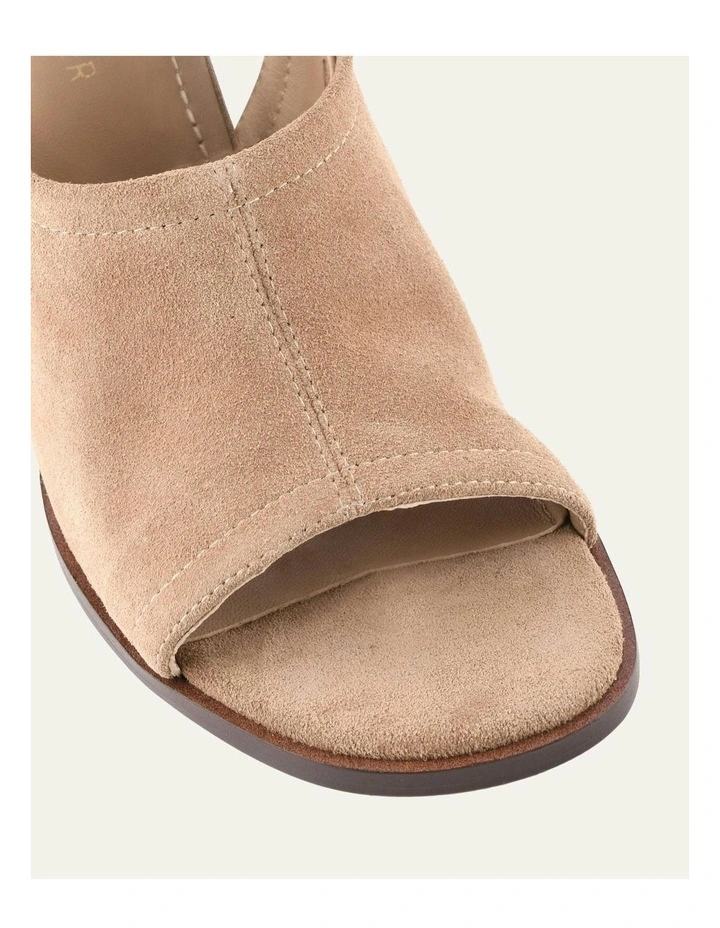Valarie High Heel Latte Suede Sandals in Brown image 3