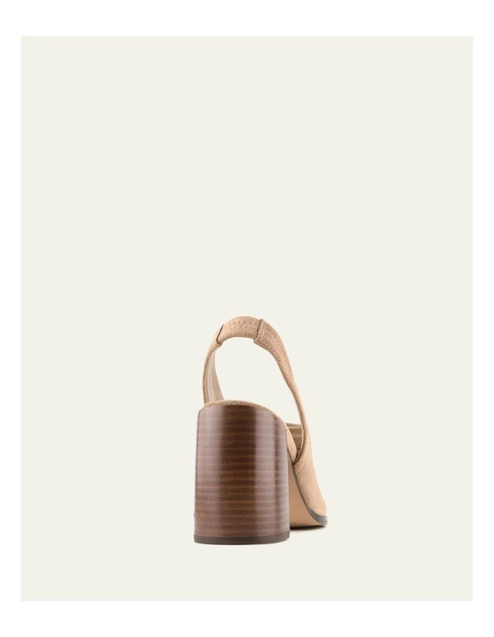 Valarie High Heel Latte Suede Sandals in Brown image 4