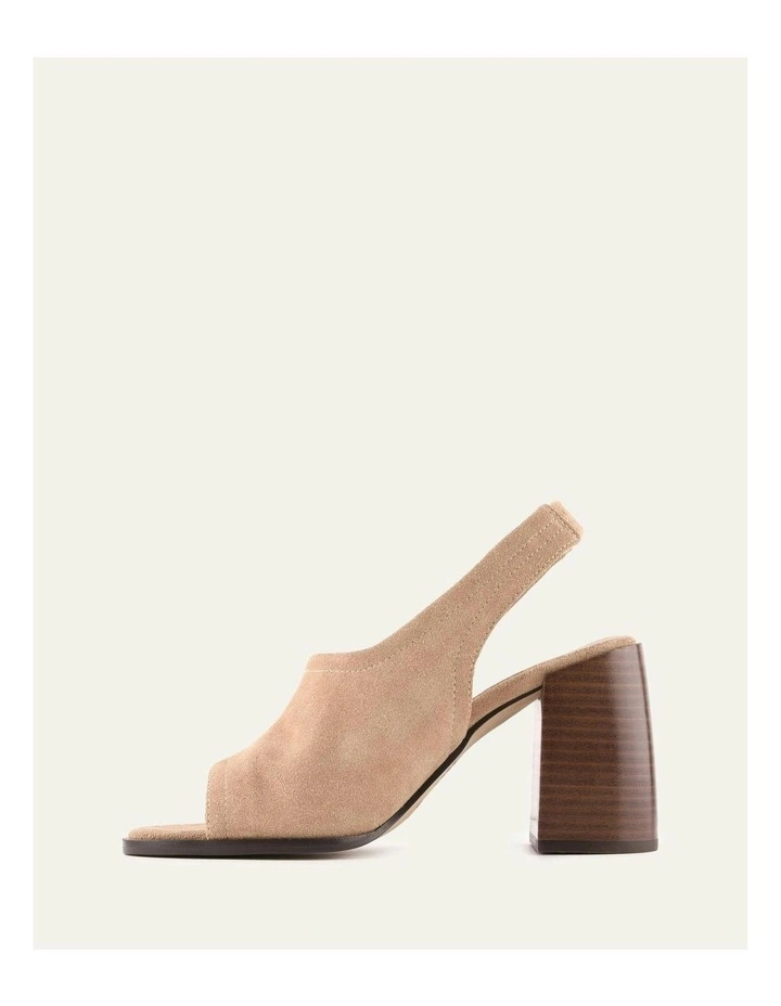 Valarie High Heel Latte Suede Sandals in Brown image 5