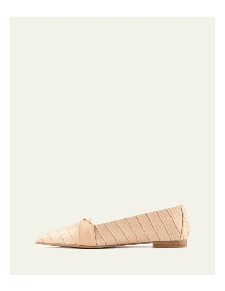 Demetri Dress Flats in Beige Croc image 5