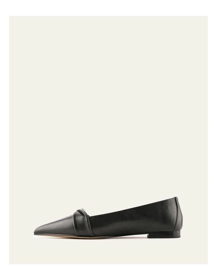 Demetri Dress Leather Flats Shoe in Black image 5
