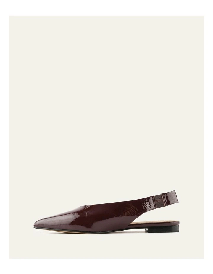 Daphne Dress Flats Merlot Crinkle Patent Shoe in Red image 5