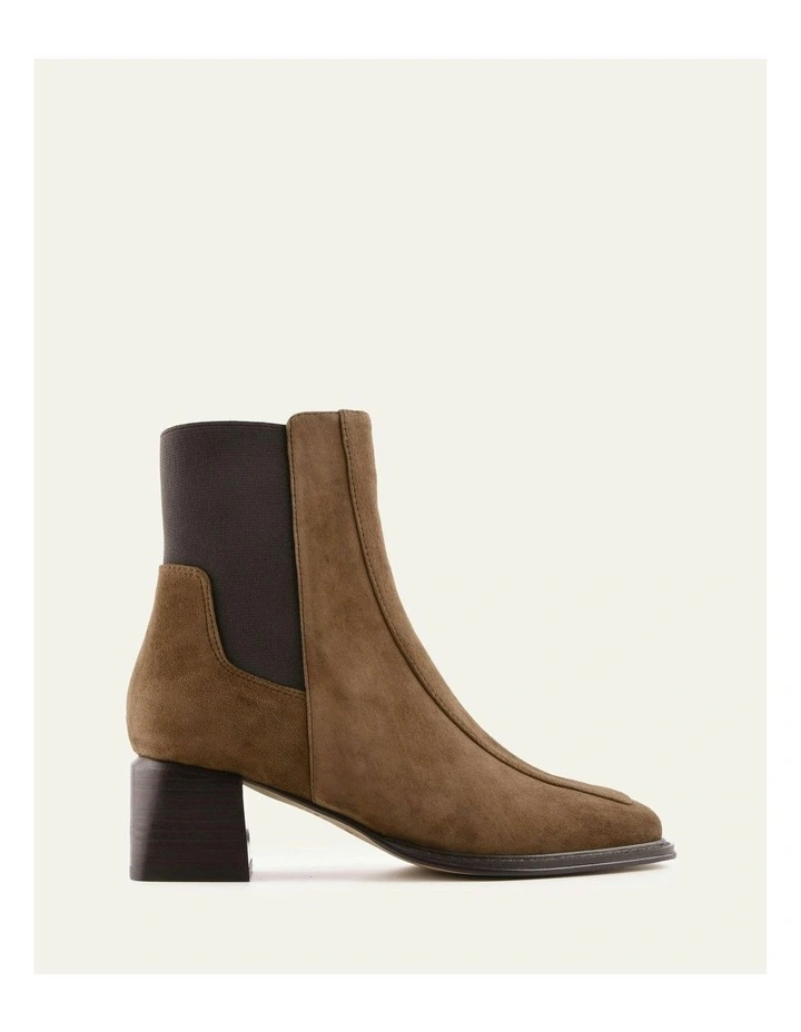 Darla Mid Ankle Boots in Bark Suede image 1