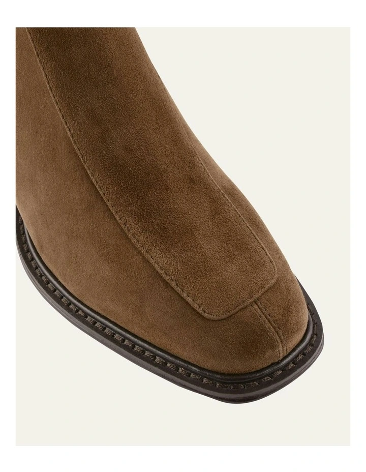 Darla Mid Ankle Boots in Bark Suede image 3